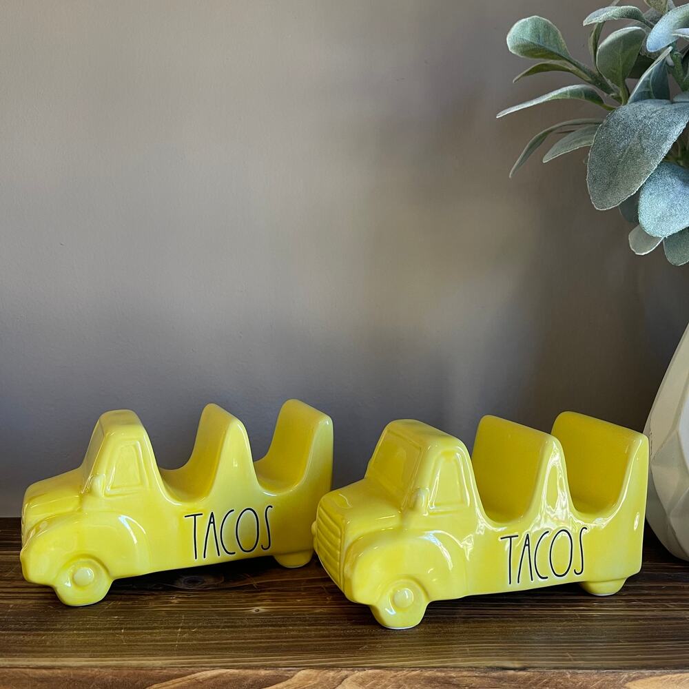 NWOT Rae Dunn 2 taco holder trucks